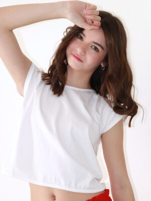 R05C Remera Lisa Espalda Abierta Nena