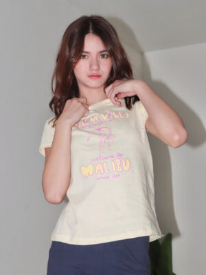 R05B Remera Comun Nena MALIBU