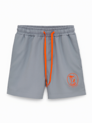 S04A Short de baño liso con bordado varón