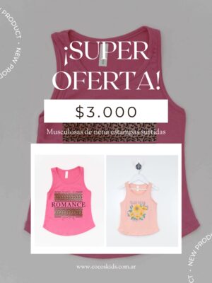 O3000 OFERTA Musculosa Estampas Surtidas Nena