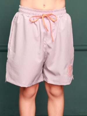 S04A Short de baño liso con bordado varón