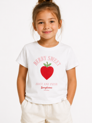 R05L Remera Basica de Jersey Nena “Berry Sweet”