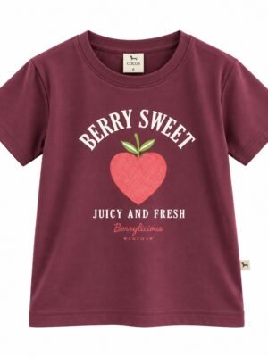 R05L Remera Basica de Jersey Nena “Berry Sweet”