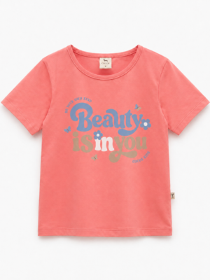 R05 Remera Nena Lycra BEAUTY IS IN YOU