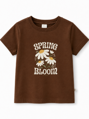 R05L Remera Basica de Jersey Nena SPRING BLOOM