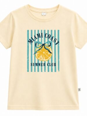 R05l Remera Basica de Jersey Nena MIAMI COAST