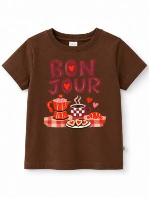 R05l Remera Basica de Jersey BON JOUR